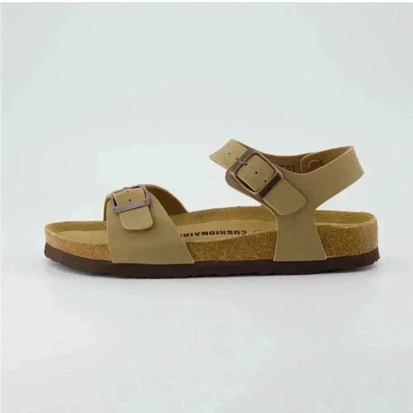 Cushionaire Women's Lauri Cork Footbed Sandal with +Comfort, Taupe, Size 10 - Picture 3 of 7